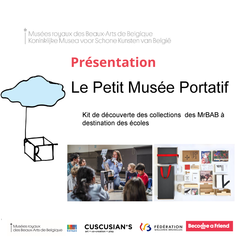 Visuel d'invitation à la présentation du Petit Musée Portatif
