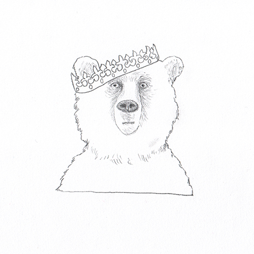 Image à colorier, inspirée de Bastien, ours de la nuit