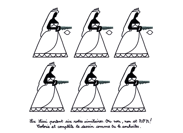 Dessin à colorier issu de l'album Sissi (Ed. Albin Michel Jeunesse)